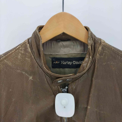 ハーレーダヴィットソン HARLEY DAVIDSON 70S シングルライダースジャケット メンズ