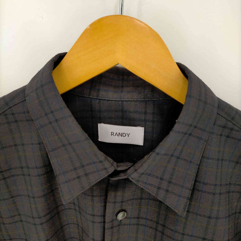 ランディ RANDY 21AW Lean Checked ポリウールチェックシャツ メンズ JPN:2