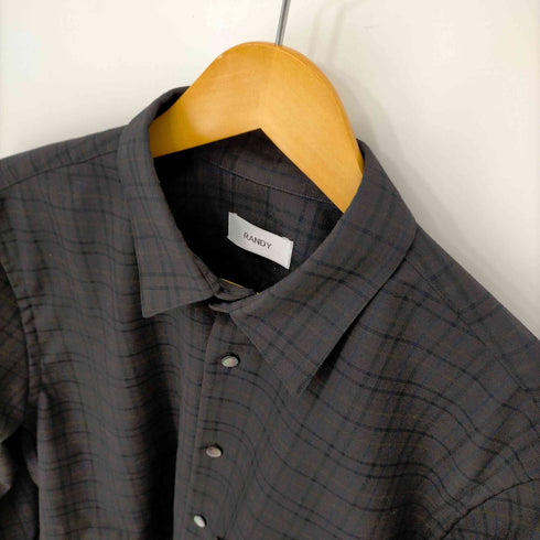 ランディ RANDY 21AW Lean Checked ポリウールチェックシャツ メンズ JPN:2