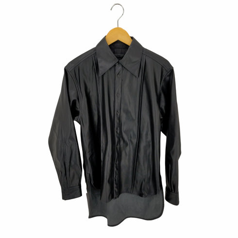 ユハ juha SYNTHETIC LEATHER PIN TUCK SHIRT メンズ JPN:3