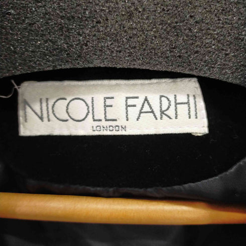 ニコルファーリ NICOLE FARHI フード付きベロアコート レディース