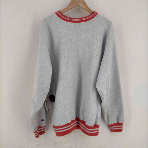 チャンピオン Champion USA製 刺繍タグ REVERSE WEAVE スクリプトロゴ リブライン クルーネックスウェット メンズ import:XL