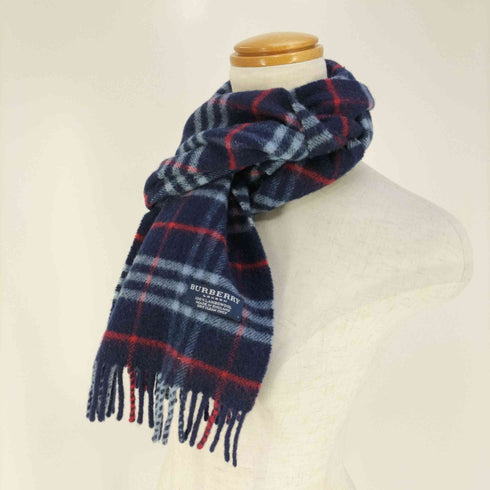 バーバリーロンドン BURBERRY LONDON イングランド製 ラムウール チェックマフラー メンズ