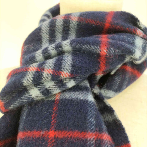 バーバリーロンドン BURBERRY LONDON イングランド製 ラムウール チェックマフラー メンズ