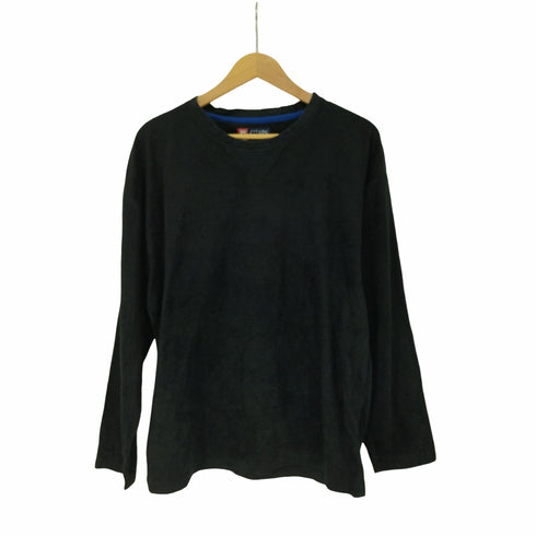 チャップス CHAPS 前Vガゼット ベロア クルーネック L/S ライト スウェット メンズ import:M