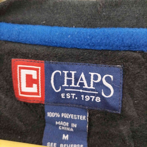 チャップス CHAPS 前Vガゼット ベロア クルーネック L/S ライト スウェット メンズ import:M