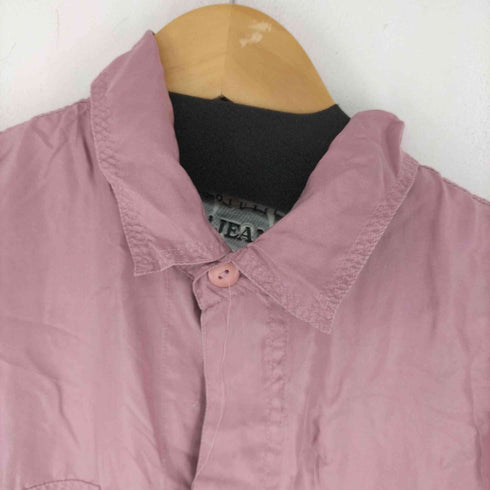 NO JEANS シルク100% 比翼L/Sシャツ フラップポケット メンズ JPN:M
