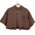 ドッカーズ DOCKERS ビックシルエット短丈ボタンダウン半袖シャツ レディース L