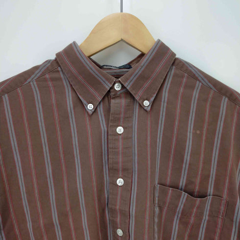 ドッカーズ DOCKERS ビックシルエット短丈ボタンダウン半袖シャツ レディース L