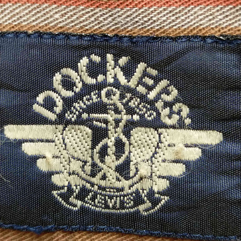 ドッカーズ DOCKERS ビックシルエット短丈ボタンダウン半袖シャツ レディース L