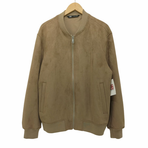 ザラ ZARA スエードライク ジップアップブルゾン メンズ import:L