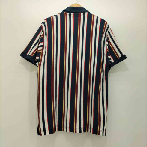 フレッドペリー FRED PERRY ロゴ刺繍 ストライプ ポロシャツ メンズ import:M