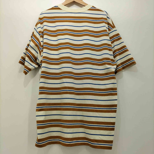 new wave street culture design by inflation オーバーサイズ クルーネック ボーダーTシャツ メンズ L