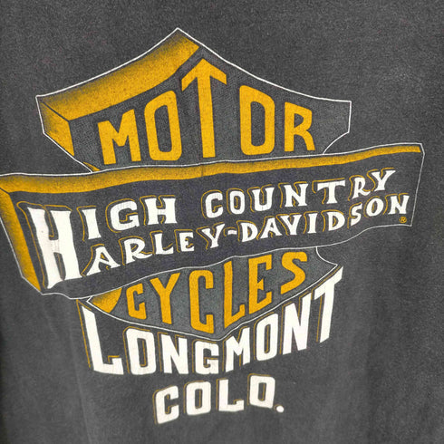 ハーレーダビッドソン HARLEY-DAVIDSON 90S LONGMONT MOOSE両面プリント シングルステッチ S/S Tシャツ メンズ