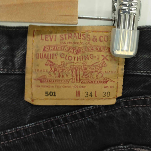 リーバイス Levis 00S MEXICO製 501 後染めブラック サルファブラック メンズ W34 L30