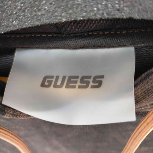 ゲス GUESS ブリーチ加工 プルオーバーパーカー メンズ M