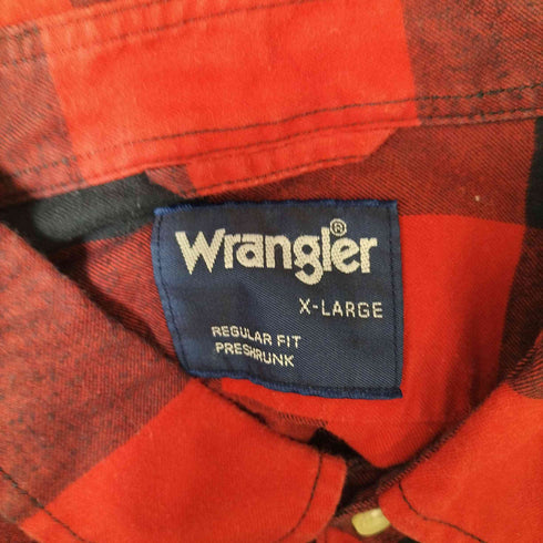 ラングラー Wrangler REGULAR FIT チェック L/S シャツ メンズ import:XL