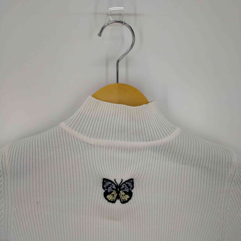 バタフライ リブトップス レディース ONE SIZE