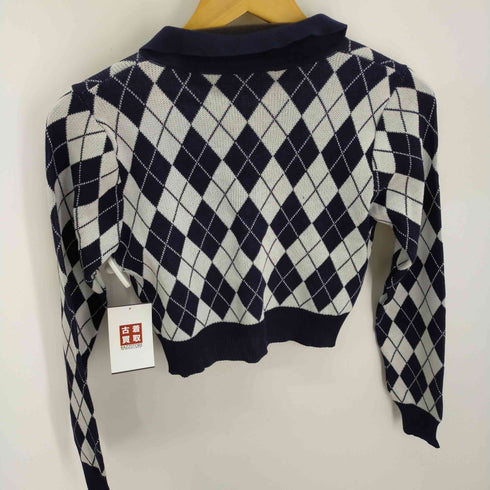 アーガイル クロップドシャツ レディース ONE SIZE