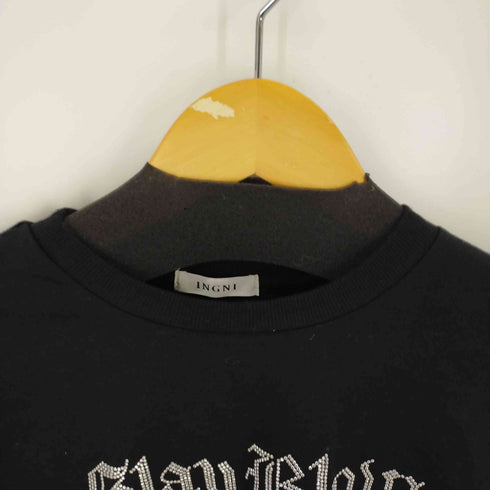 ラインストーン クロップドL/Sトップ レディース ONE SIZE
