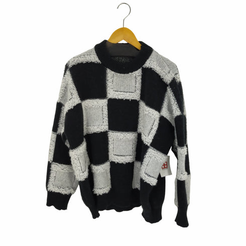 チェッカーフラッグクルーネックニット レディース ONE SIZE