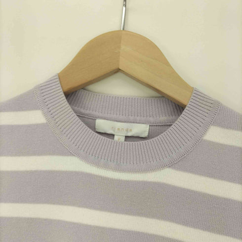 リエンダ rienda ボーダーショートKnit TOP レディース FREE