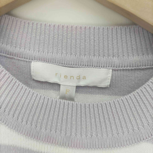 リエンダ rienda ボーダーショートKnit TOP レディース FREE