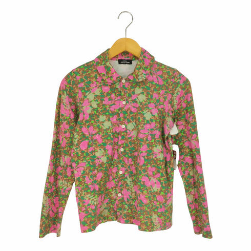 トリココムデギャルソン tricot COMME des GARCONS AD2013 プリント加工 丸襟 花柄 シャツブラウス レディース JPN:S