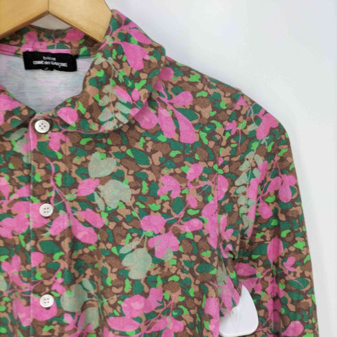 トリココムデギャルソン tricot COMME des GARCONS AD2013 プリント加工 丸襟 花柄 シャツブラウス レディース JPN:S