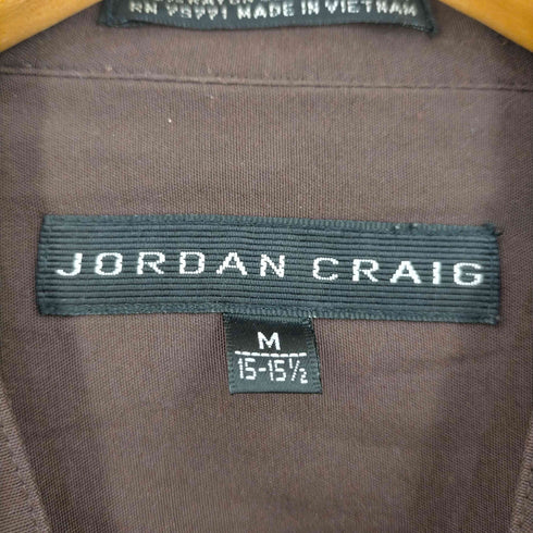 JORDAN CRAIG レーヨンポリ 比翼 バンドカラーシャツ メンズ import:M