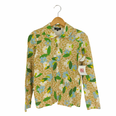 トリココムデギャルソン tricot COMME des GARCONS AD2013 プリント加工 丸襟 花柄 シャツブラウス レディース JPN:S