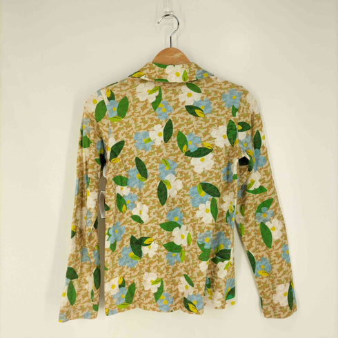 トリココムデギャルソン tricot COMME des GARCONS AD2013 プリント加工 丸襟 花柄 シャツブラウス レディース JPN:S