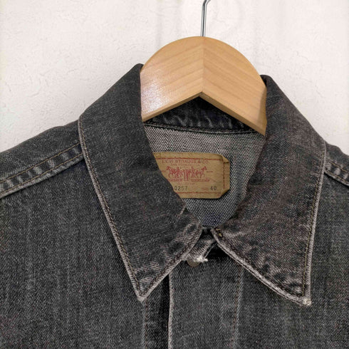 リーバイス Levis 日本製 70507-0257 先染め ブラック デニムトラッカージャケット メンズ US:40