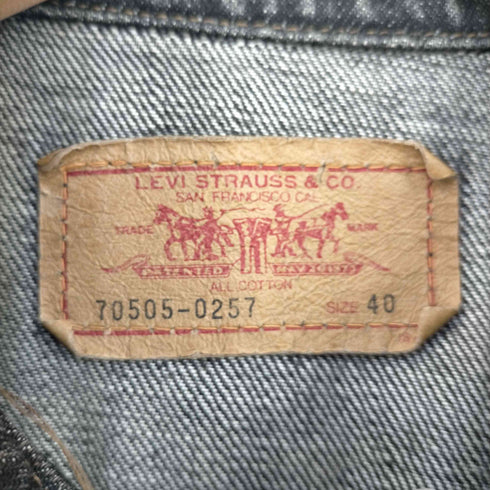 リーバイス Levis 日本製 70507-0257 先染め ブラック デニムトラッカージャケット メンズ US:40