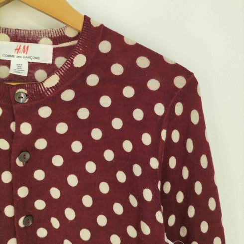 エイチアンドエムコムデギャルソン H&M COMME des GARCONS ドット柄 ウールニットカーディガン レディース import:S