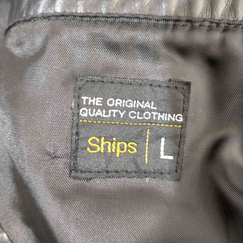 シップス SHIPS ラムレザー シングルライダース メンズ JPN:L