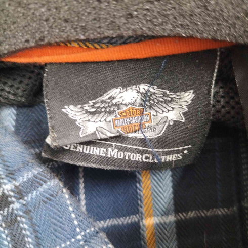 ハーレーダビッドソン HARLEY-DAVIDSON フロント刺繍 チェックネルシャツ メンズ import:XL