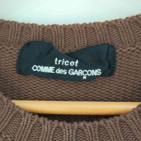 トリココムデギャルソン tricot COMME des GARCONS AD1994 90S 裾総柄切替 クルーネックコットンニット レディース