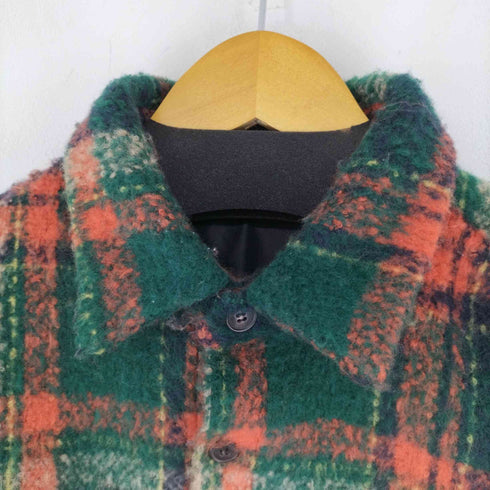 オーワイ OY OVERSIZE WOOL CHECK SHIRTS / オーバーサイズ ウールチェックシャツ メンズ FREE