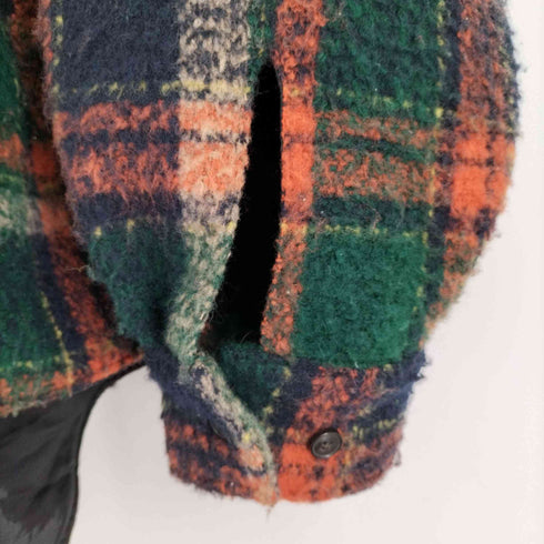 オーワイ OY OVERSIZE WOOL CHECK SHIRTS / オーバーサイズ ウールチェックシャツ メンズ FREE