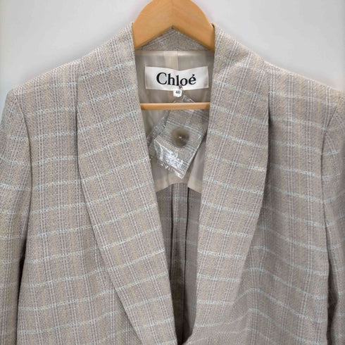 クロエ Chloe OLD リネンテーラードジャケット レディース EUR:40