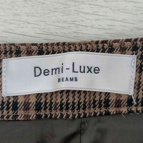 デミルクスビームス Demi-Luxe BEAMS サイドベンツ チェック パンツ レディース JPN:38