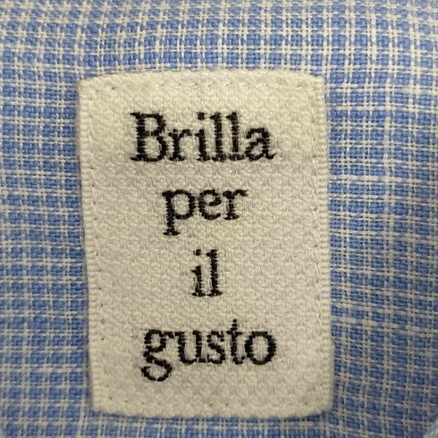 ブリッラペルイルグースト BRILLA per il gusto ワイドカラー リネンシャツ メンズ import:S