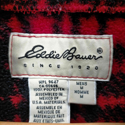 エディーバウアー Eddie Bauer 90s チェック柄 ハーフジップフリースプルオーバー メンズ JPN:M