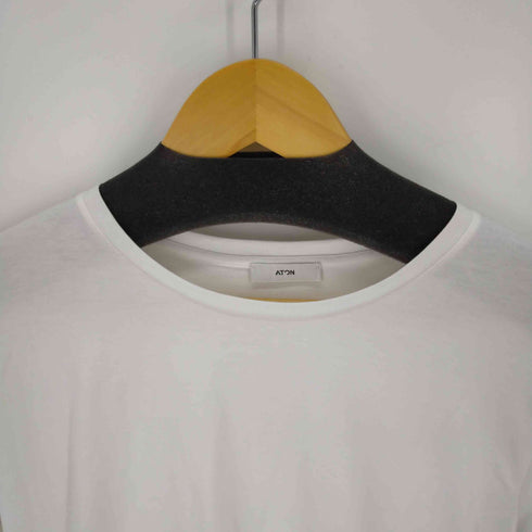 エイトン ATON HAIF ZIPPED POLO SWEATER レディース 2