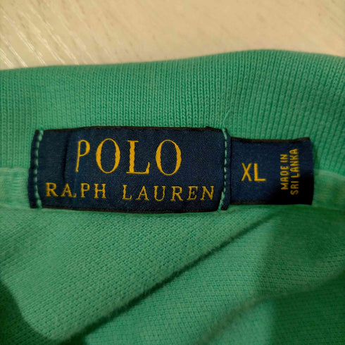 ポロラルフローレン POLO RALPH LAUREN 鹿の子 ポニー刺繍 S/S ポロシャツ メンズ import:XL