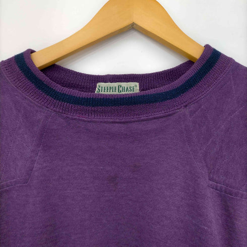 STEEPLE CHASE 90S リブライン モックネックスウェット パッチ切替 メンズ 2X