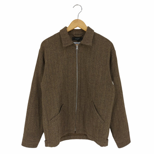 ジージーディー GGD ヘリンボーン ウールナイロン ジップアップジャケット メンズ JPN:2