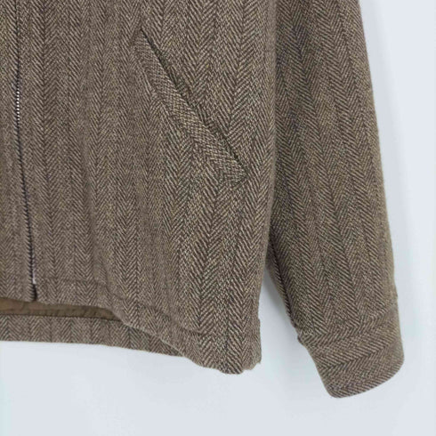 ジージーディー GGD ヘリンボーン ウールナイロン ジップアップジャケット メンズ JPN:2