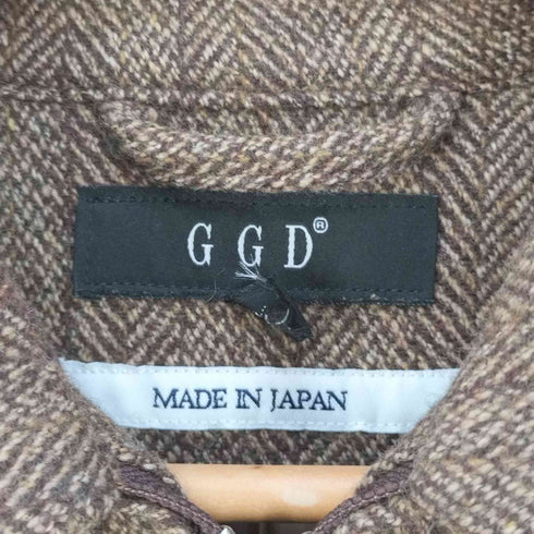 ジージーディー GGD ヘリンボーン ウールナイロン ジップアップジャケット メンズ JPN:2